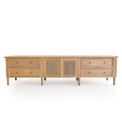 Hamilton Cane Entertainment Unit - Weathered Oak - SEATONES