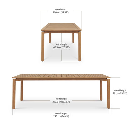 Esperance Outdoor Dining Table - 240 cm