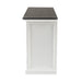 Side view of the Halifax Contrast Buffet showing the white panelled side, black timber top and classic coastal profile.