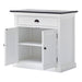 Halifax Contrast Small Buffet shown with both doors open, revealing the interior shelf and storage space.