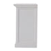 Side view of the Halifax Grand Bedside Drawer Unit showing the white painted panelled side and moulded plinth base.