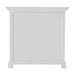 Back view of the Halifax Grand Bedside Drawer Unit showing the white painted panelled rear and simple base.