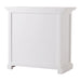 Back view of the Halifax Grand Bedside Table showing the white painted panelled rear and simple square base.
