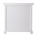 Front product view of the Halifax Grand Bedside Table showing the white painted finish, single drawer and two open shelves.