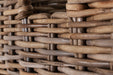Close-up detail of the woven basket texture from the Halifax Grand Storage Unit with Basket Set.