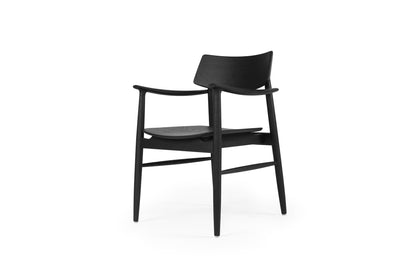 Harlow Armchair - Black - Timber Seat