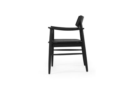 Harlow Armchair - Black - Timber Seat
