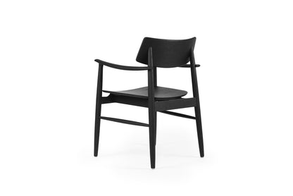 Harlow Armchair - Black - Timber Seat