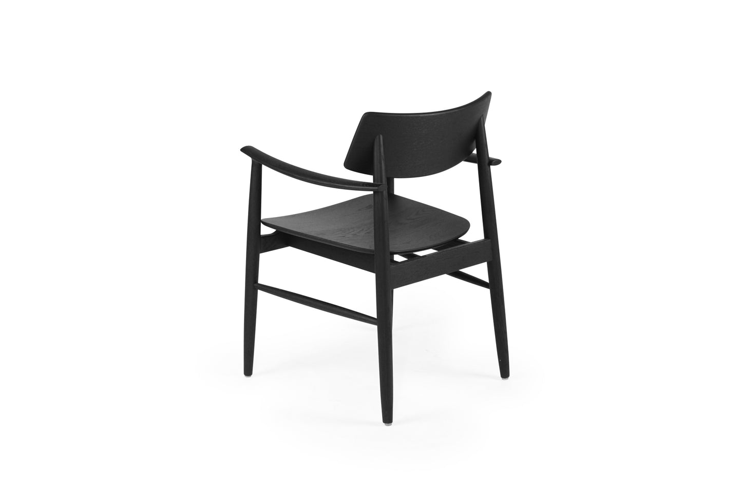 Harlow Armchair - Black - Timber Seat