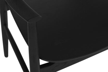 Harlow Armchair - Black - Timber Seat