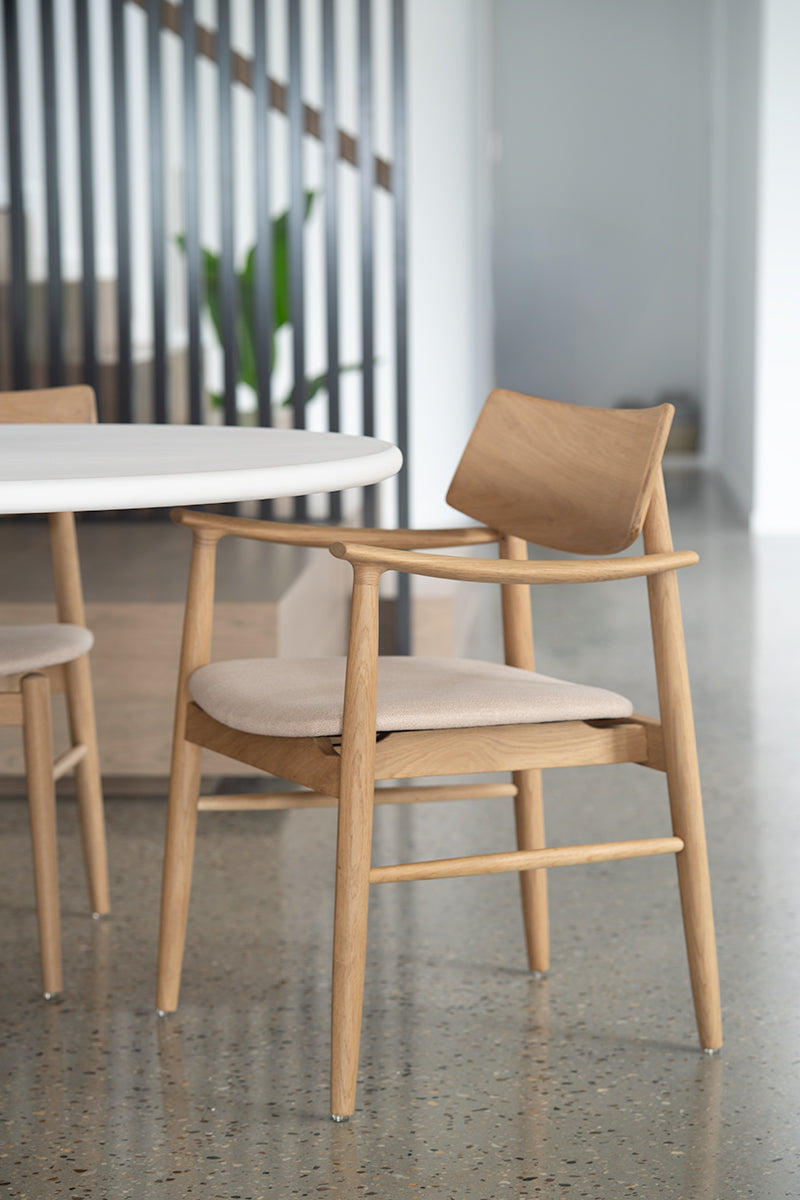 Harlow Armchair - Natural - Linen Seat