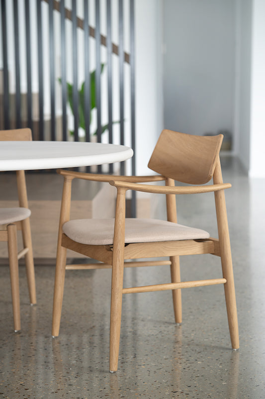 Harlow Armchair - Natural - Linen Seat