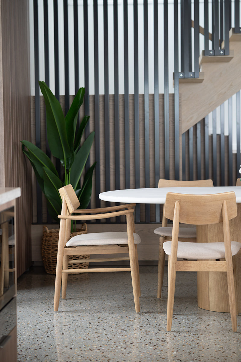 Harlow Armchair - Natural - Linen Seat