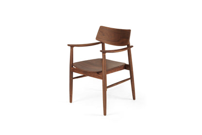 Harlow Armchair - Walnut - Timber Seat