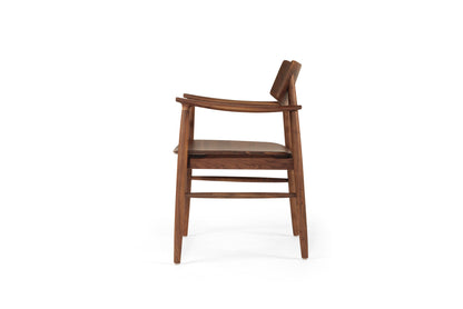 Harlow Armchair - Walnut - Timber Seat