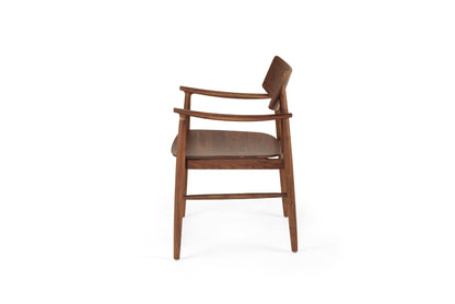 Harlow Armchair - Walnut - Timber Seat