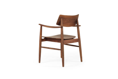 Harlow Armchair - Walnut - Timber Seat