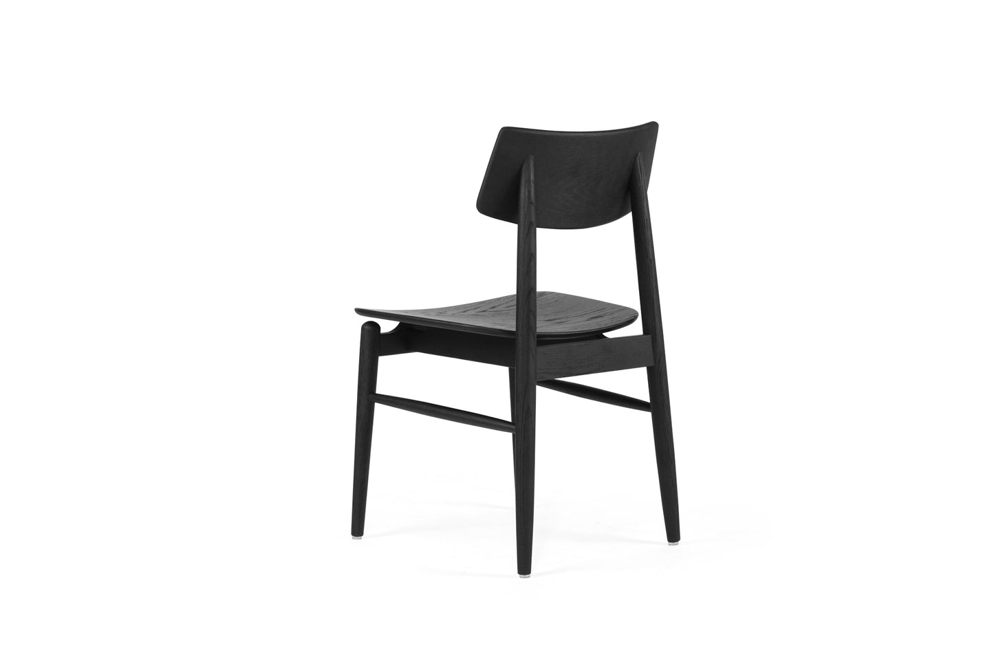 Harlow Dining Chair - Black with Timber Seat