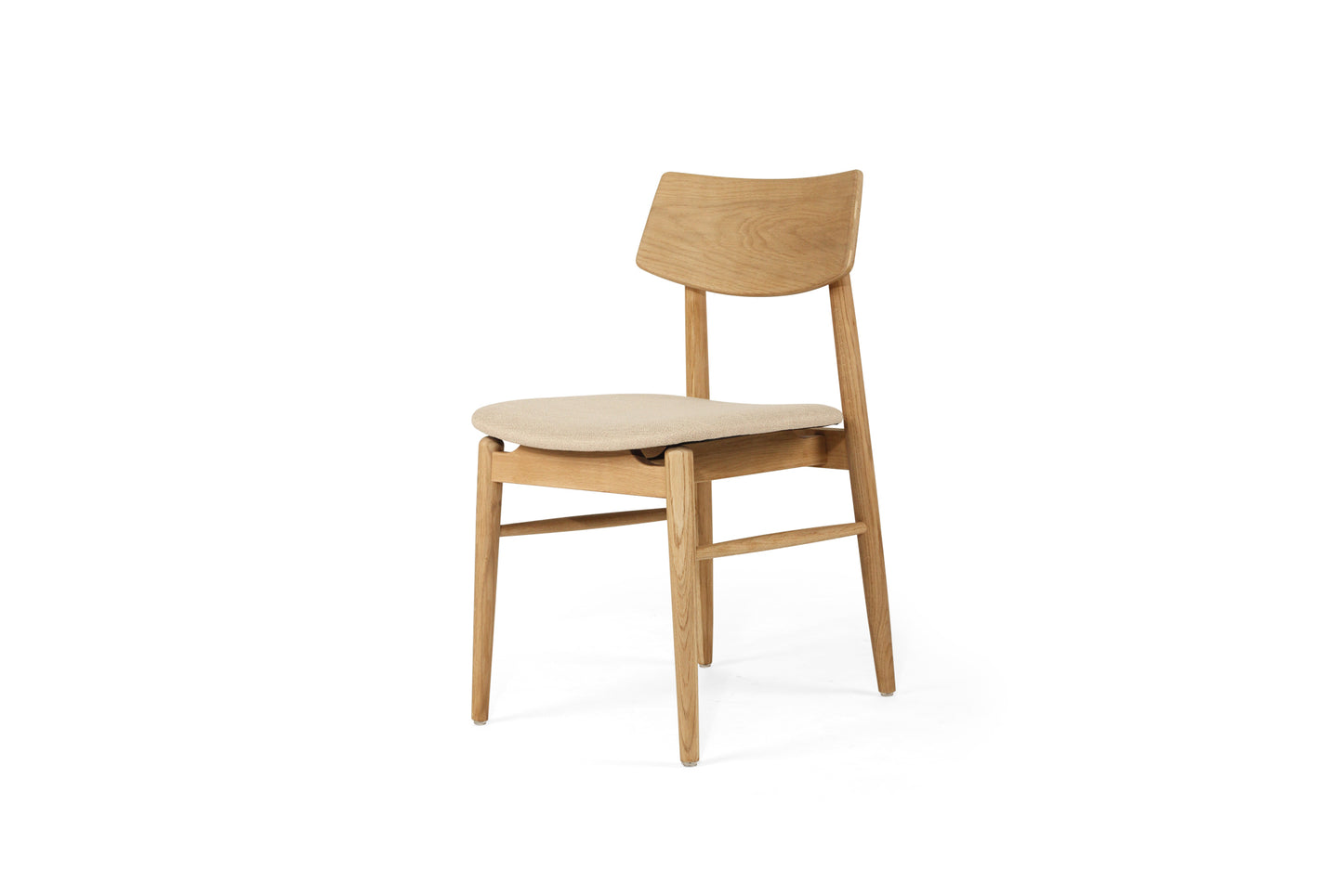 Harlow Dining Chair - Natural with Linen Seat