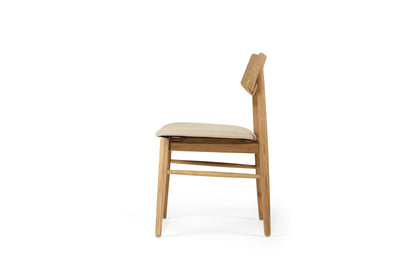 Harlow Dining Chair - Natural with Linen Seat