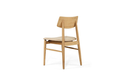 Harlow Dining Chair - Natural with Linen Seat