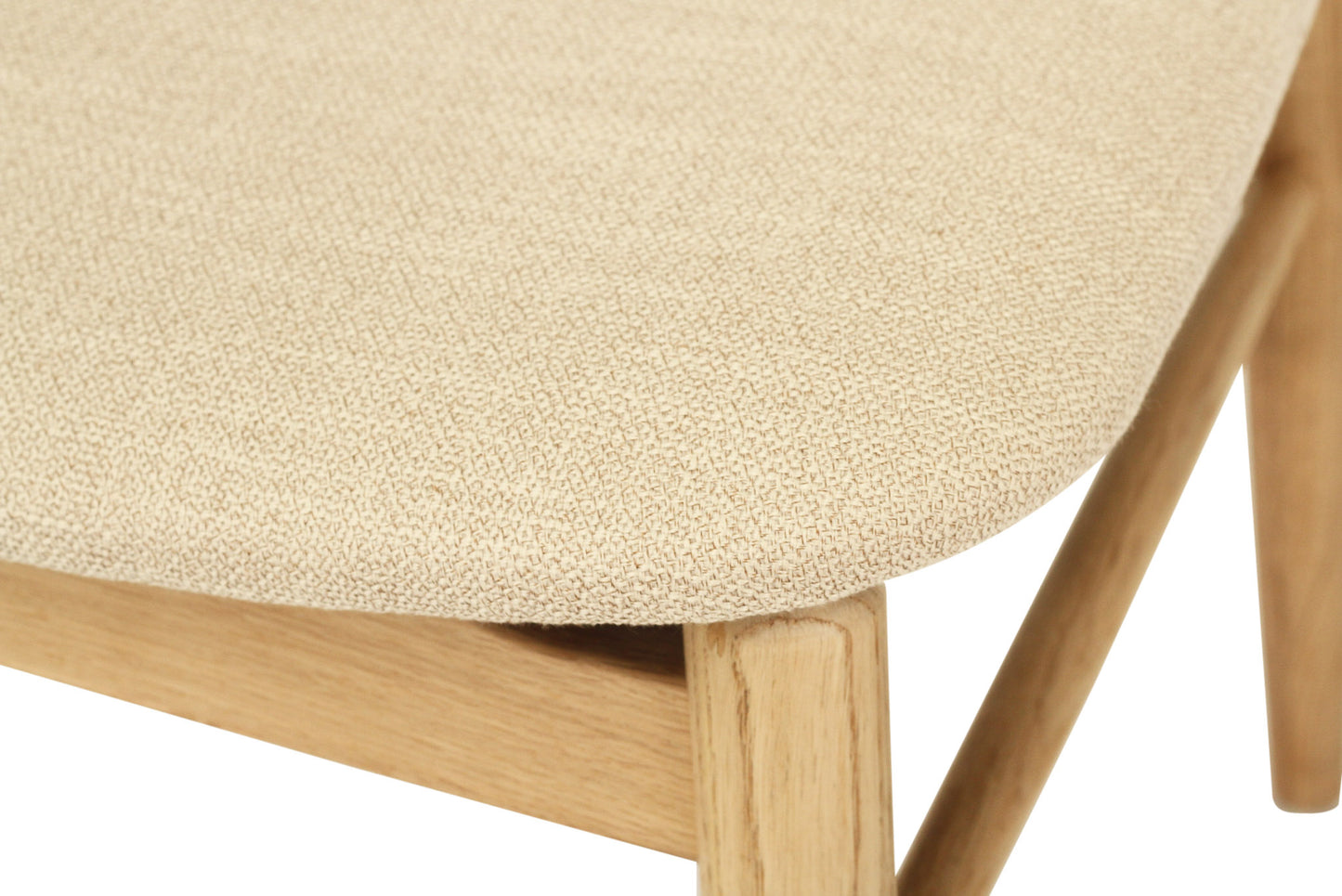 Harlow Dining Chair - Natural with Linen Seat