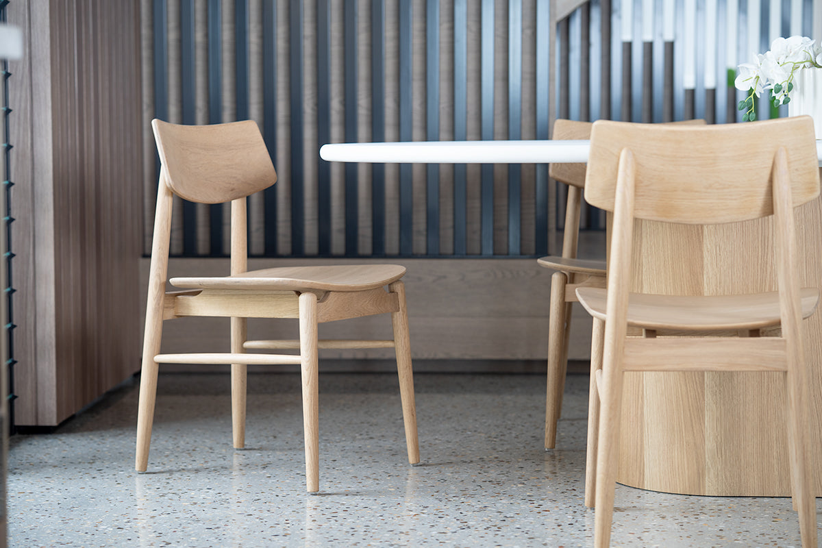 Harlow Dining Chair - Natural with Timber Seat