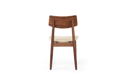 Harlow Dining Chair - Walnut with Linen Seat