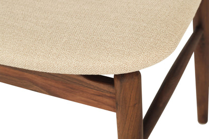 Harlow Dining Chair - Walnut with Linen Seat