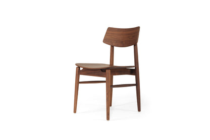 Harlow Dining Chair - Walnut with Timber Seat