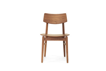 Harlow Dining Chair - Walnut with Timber Seat