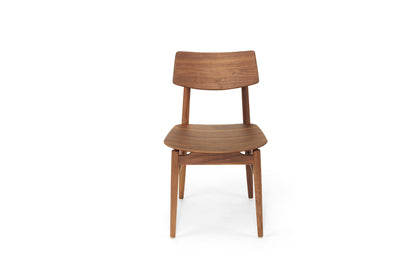 Harlow Dining Chair - Walnut with Timber Seat