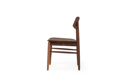 Harlow Dining Chair - Walnut with Timber Seat