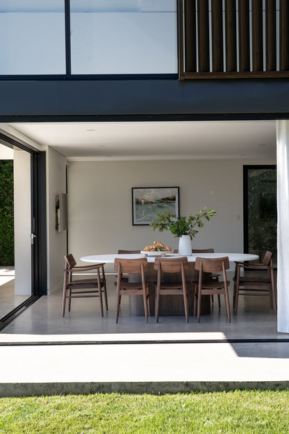 Harlow Dining Chair - Walnut with Timber Seat