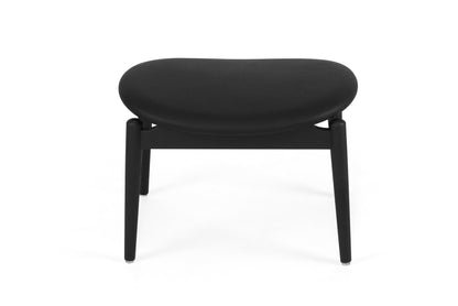 Harlow Foot Stool - Black with Leather