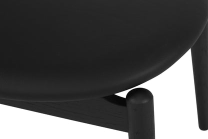 Harlow Foot Stool - Black with Leather