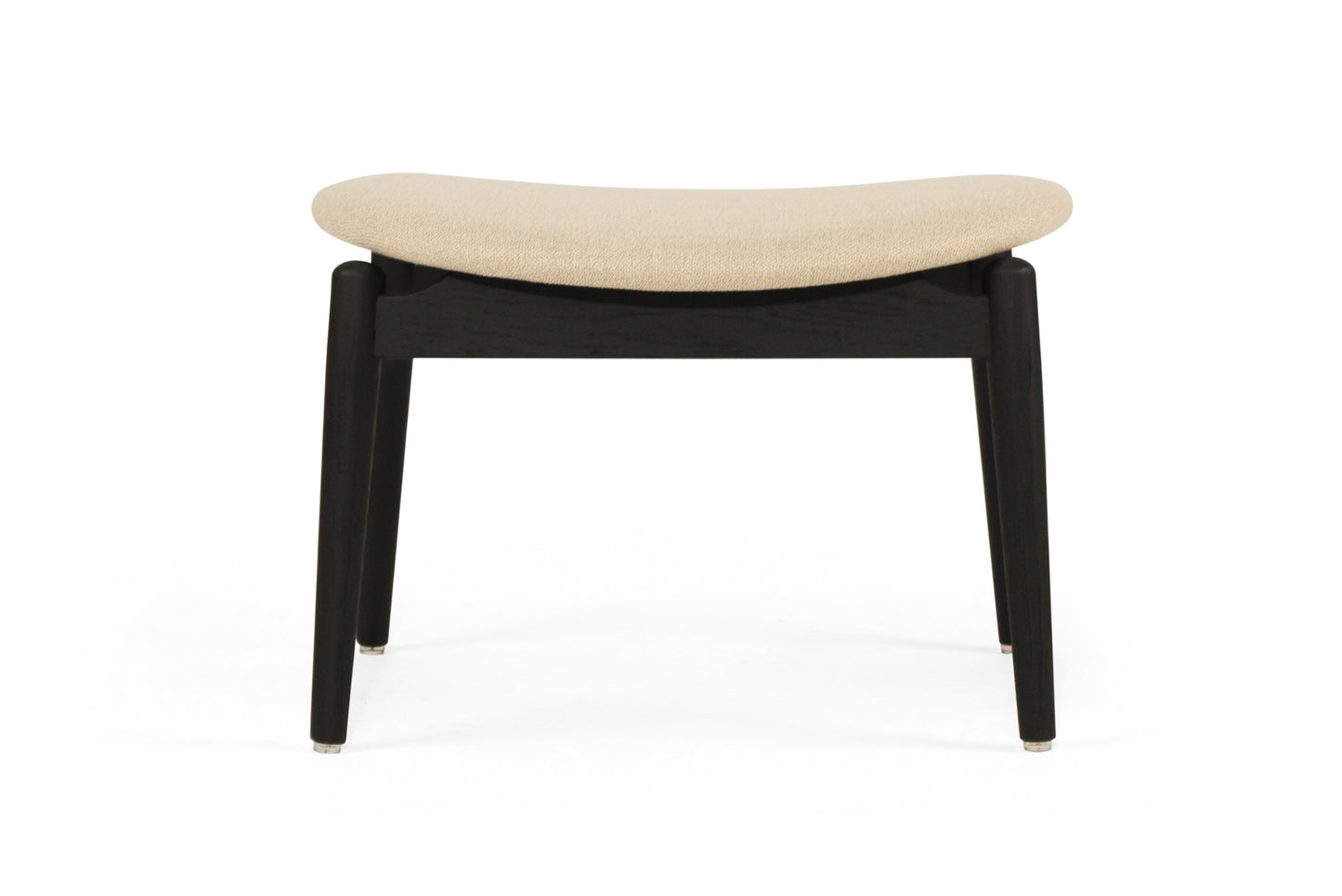 Harlow Foot Stool - Black with Linen