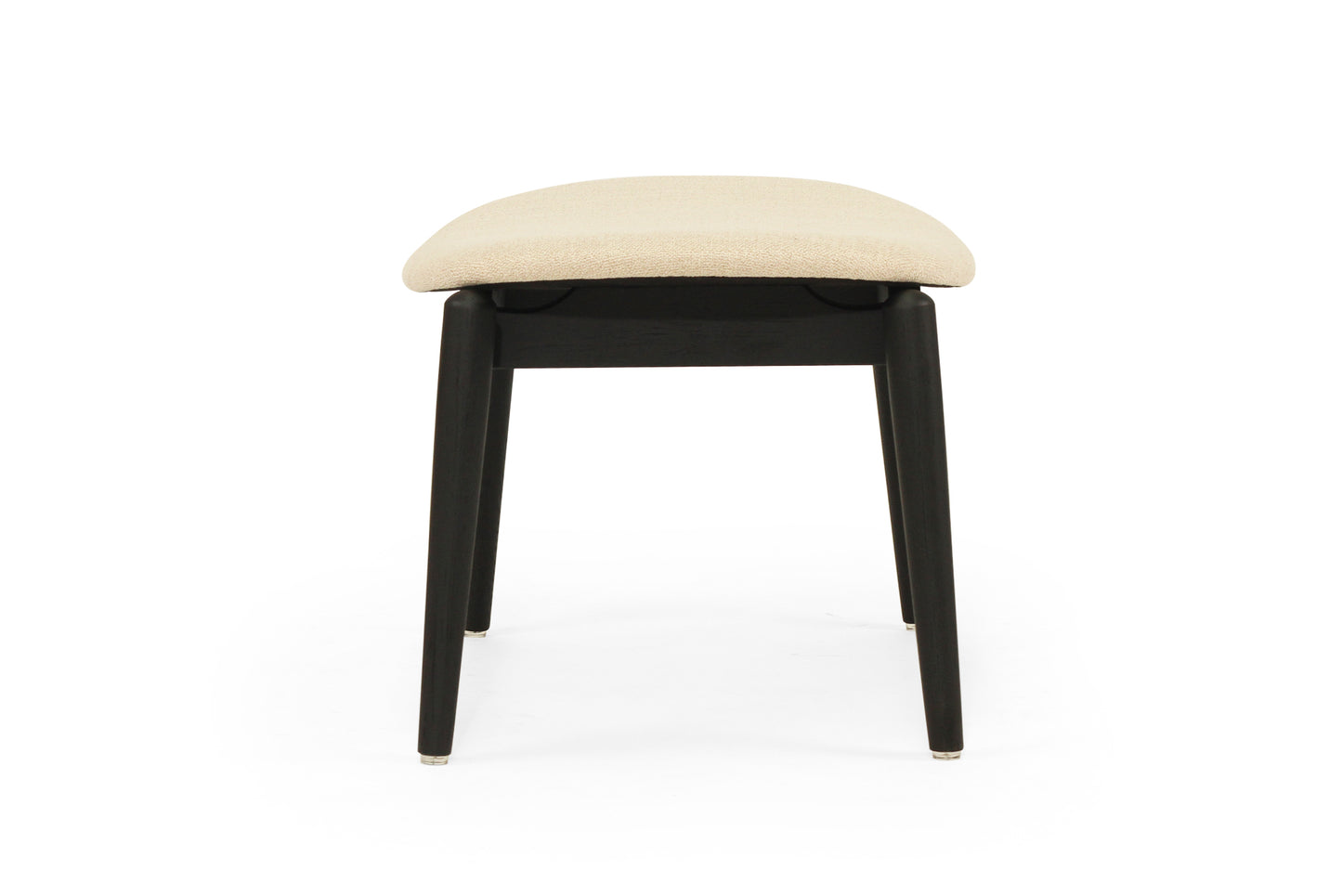 Harlow Foot Stool - Black with Linen