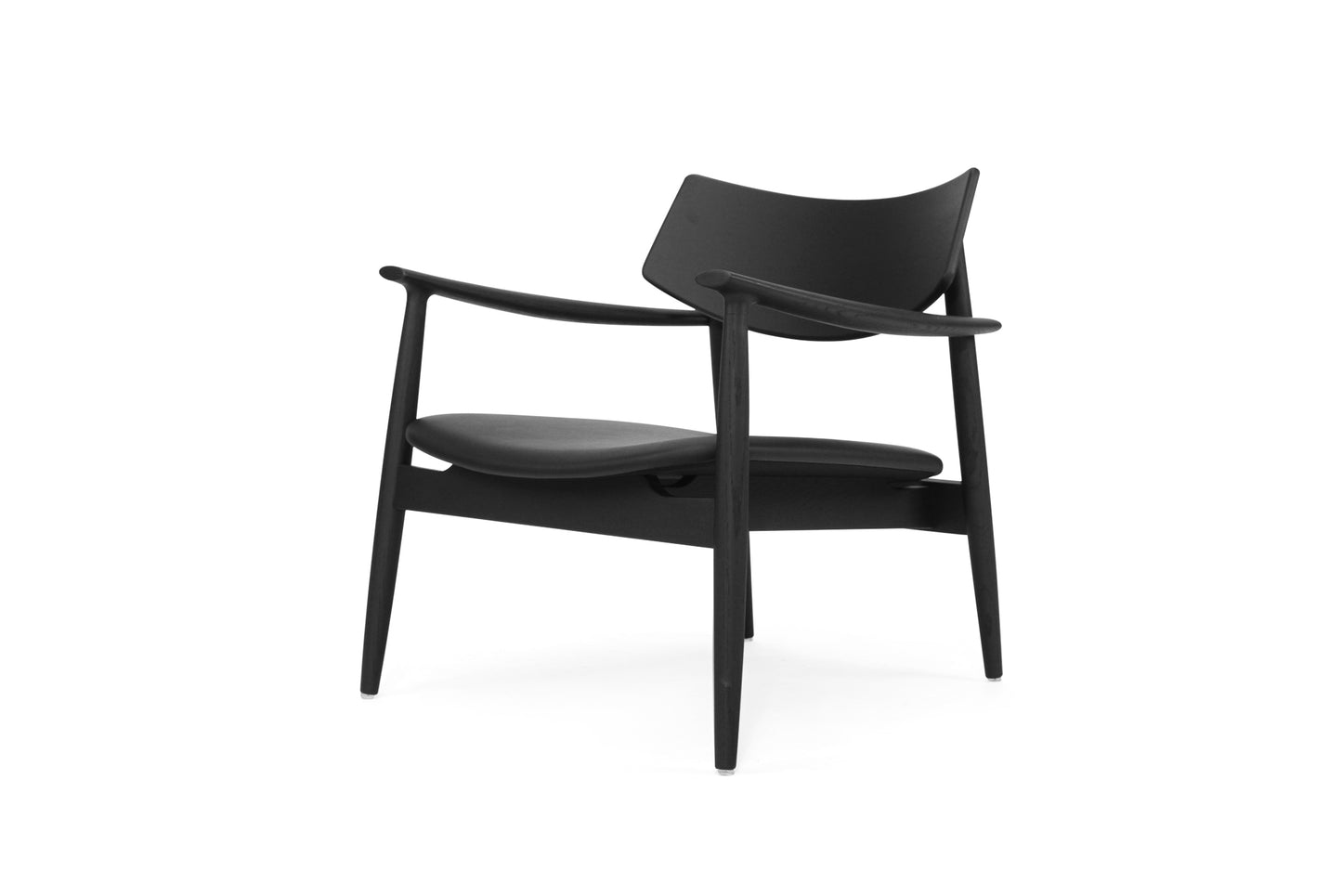 Harlow Occasional Chair - Black - Leather Seat