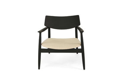 Harlow Occasional Chair - Black - Linen Seat