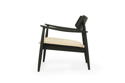Harlow Occasional Chair - Black - Linen Seat