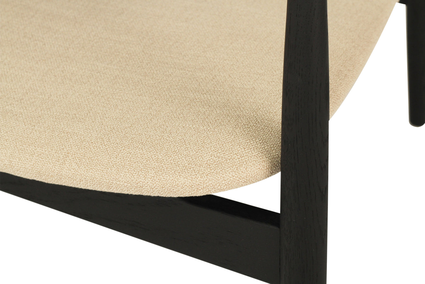 Harlow Occasional Chair - Black - Linen Seat