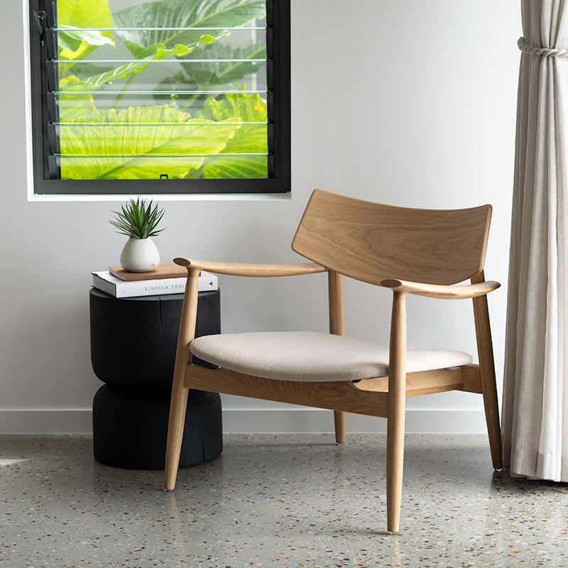 Harlow Occasional Chair - Natural - Linen Seat