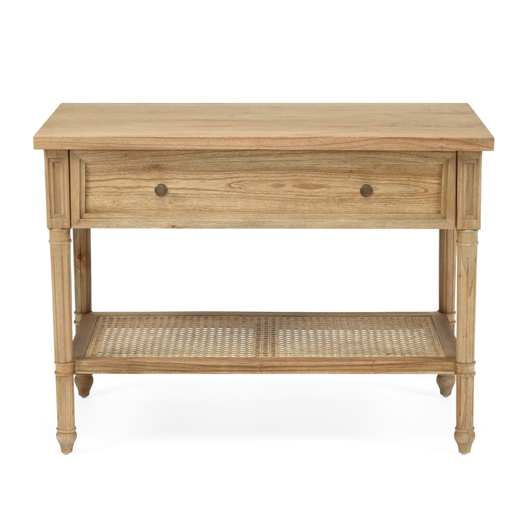 Hamilton Bedside Table - Weathered Oak - 91cm Wide - SEATONES