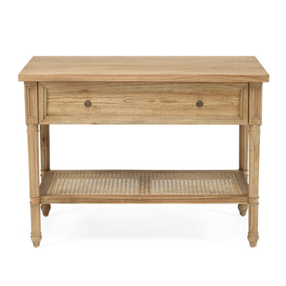 Hamilton Bedside Table - Weathered Oak - 91cm Wide - SEATONES