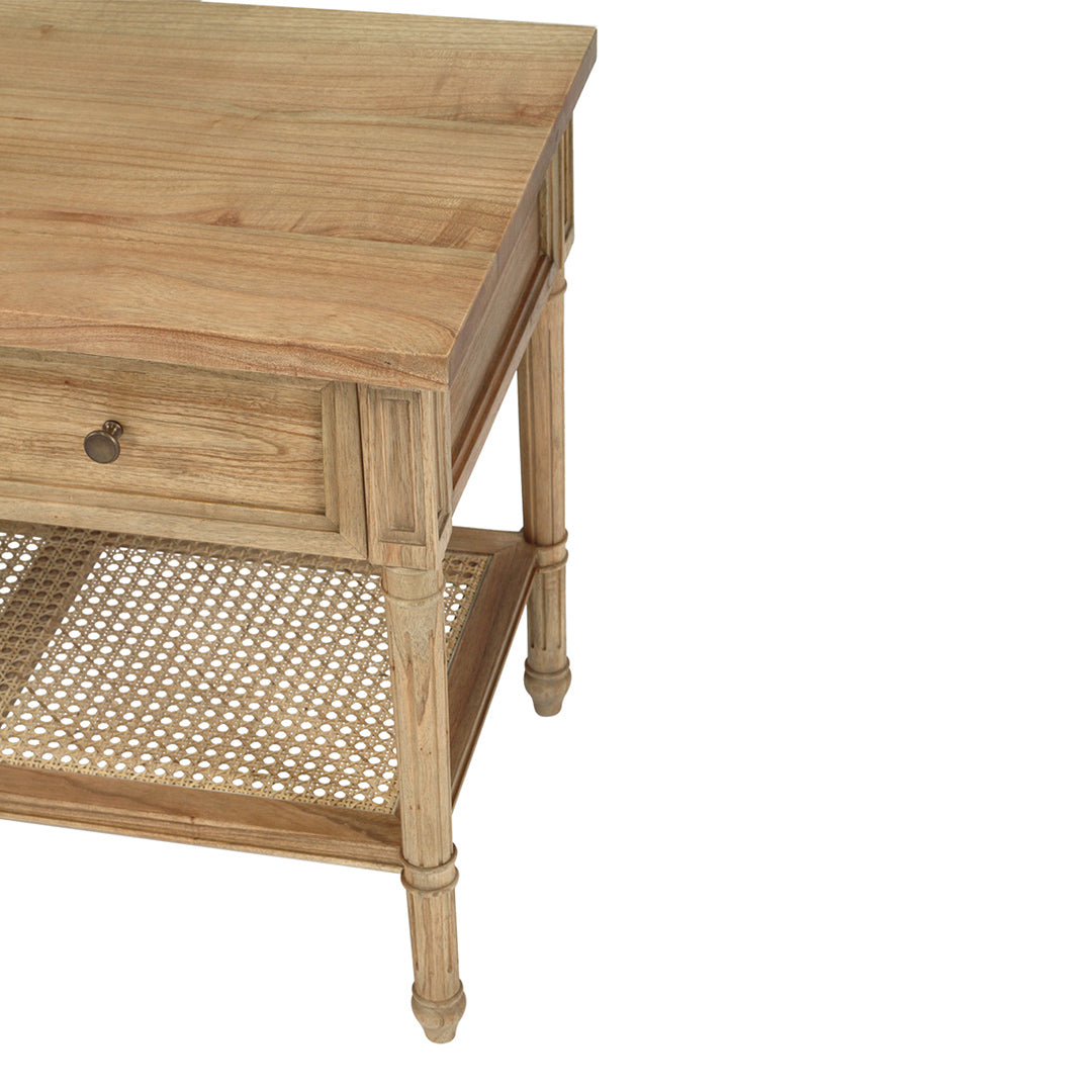 Hamilton Bedside Table - Weathered Oak - 91cm Wide - SEATONES