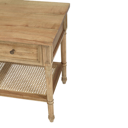Hamilton Bedside Table - Weathered Oak - 91cm Wide - SEATONES