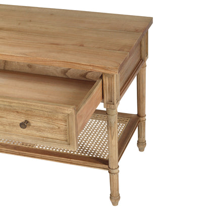 Hamilton Bedside Table - Weathered Oak - 91cm Wide - SEATONES
