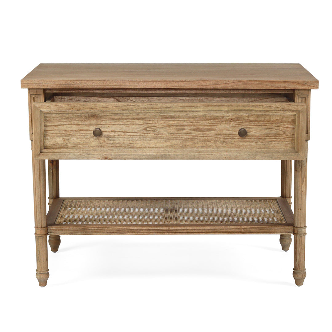 Hamilton Bedside Table - Weathered Oak - 91cm Wide - SEATONES