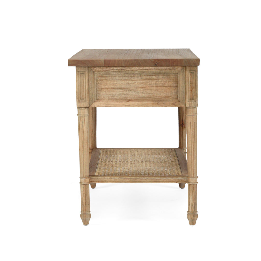 Hamilton Bedside Table - Weathered Oak - 91cm Wide - SEATONES